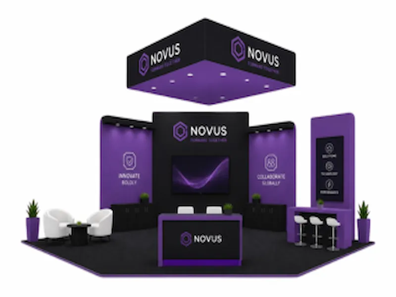 20×30 Executive Island Exhibit booth layout