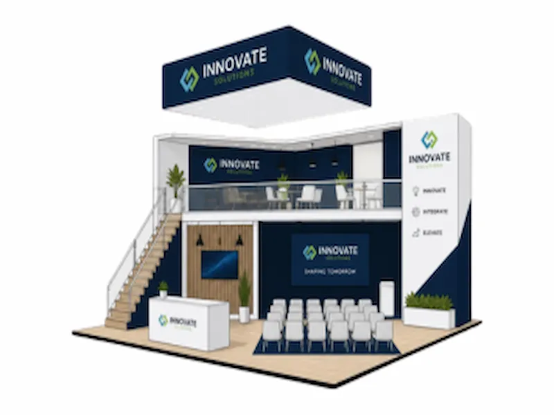 30×30 Double-Deck & Theater Island booth layout