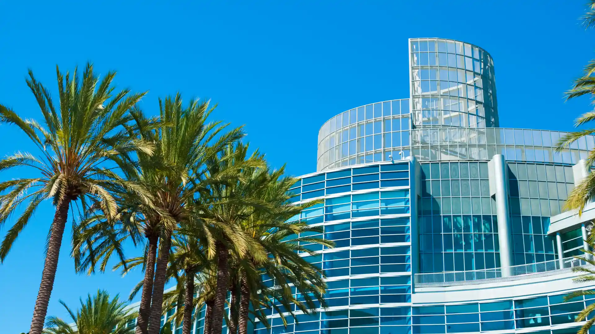 Anaheim convention center exterior for trade show exhibit rentals