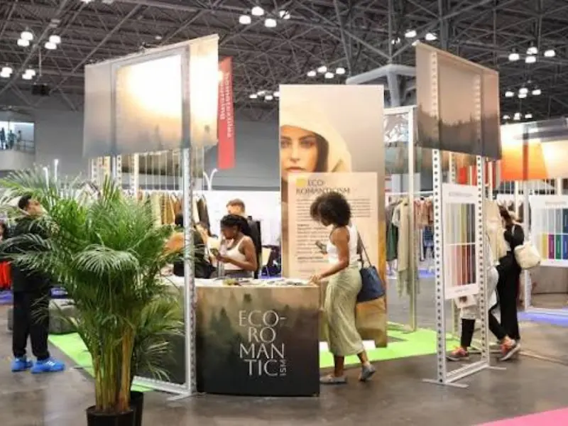 Trade show booth displays and exhibits at a Los Angeles exhibition