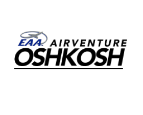 EAA AirVenture Oshkosh 2027 logo — world's largest aviation gathering at Wittman Regional Airport Wisconsin