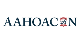 AAHOACON 2026 logo — Asian American Hotel Owners Association annual convention at Pennsylvania Convention Center Philadelphia