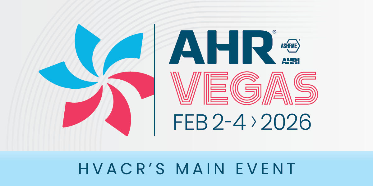 AHR Expo 2026 logo — International Air-Conditioning, Heating, Refrigerating Exposition at Las Vegas Convention Center