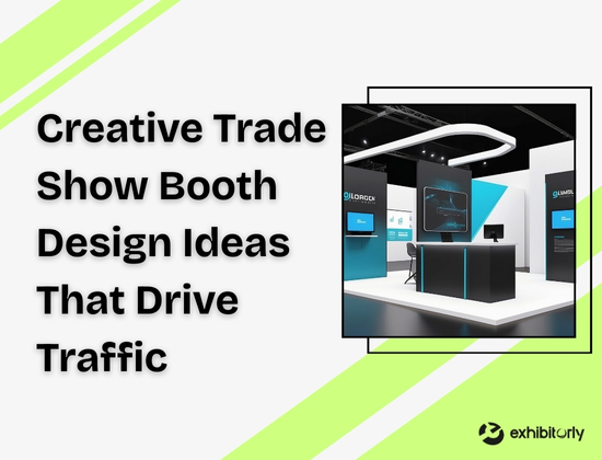 creative trade show booth design with modern elements